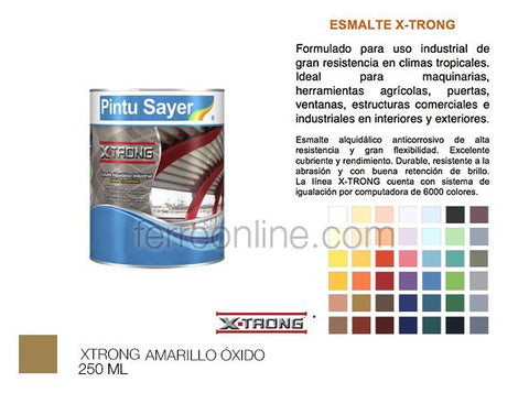 ESMALTE AMARILLO OXIDO 250ML SAYER XTRONG EX-0775.10