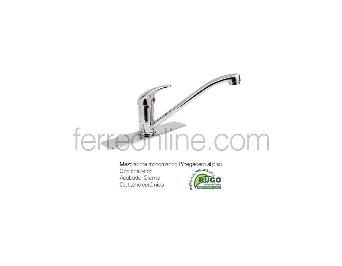 Monomando rugo para discount fregadero
