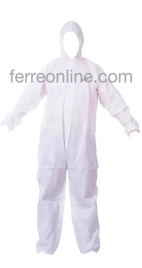 OVEROL BLANCO DESECHABLE CON CAPUCHA TALLA GRANDE 35 GSM TYVEK 6433C Ferreonline Ferremateriales La Mexicana