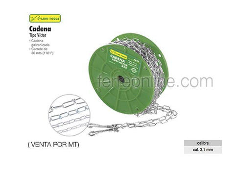CADENA TIPO VICTOR 3.1 MM LION TOOLS 4636 (POR MT)