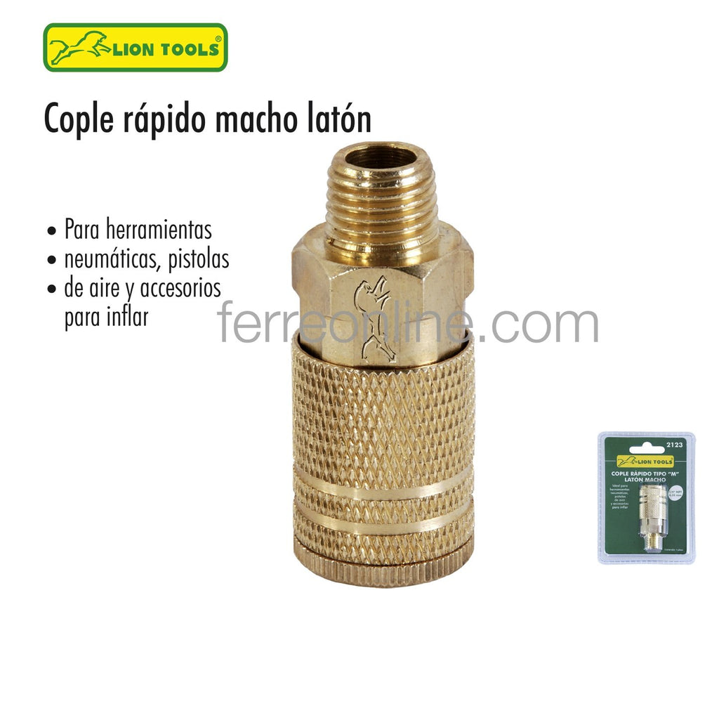 Conector rapido universal lat?n tipo F 1/4 NTP - Lion tools