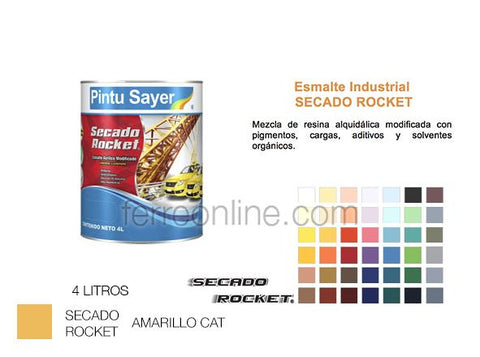 ESMALTE AMARILLO CATERPILLAR 4LT SAYER EK-0734.40 SECADO R