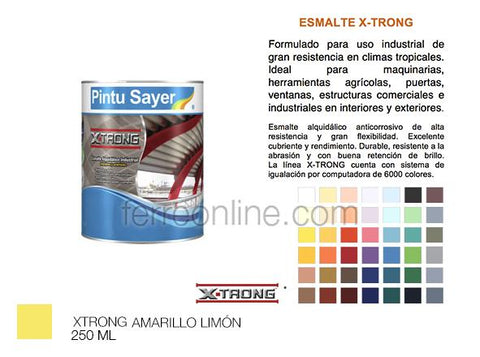 ESMALTE AMARILLO LIMON 250ML SAYER XTRONG EX-0700.10