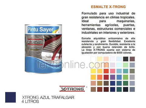 ESMALTE AZUL TRAFALGAR 4LT SAYER XTRONG EX-0300.40