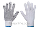 GUANTES DE TELA CON PUNTOS PVC TOOLCRAFT TC1687