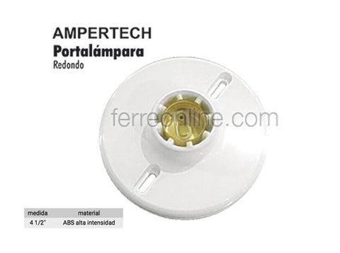 PORTALAMPARA 4 1/2"  PLASTICO LIO1743 (AMPERTECH)