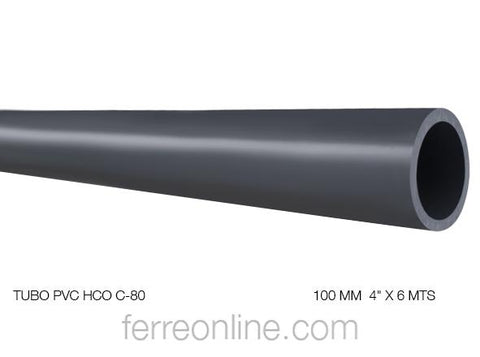 TUBO PVC HIDRAULICO C-80 100MM 4" ADVANCE (TRAMO DE 6 METROS)