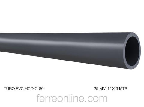 TUBO PVC HIDRAULICO C-80 25MM 1" ADVANCE (TRAMO DE 6 METROS)
