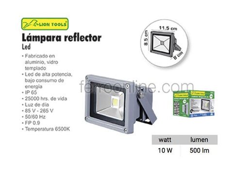 REFLECTOR LED 10W LION TOOLS 8361