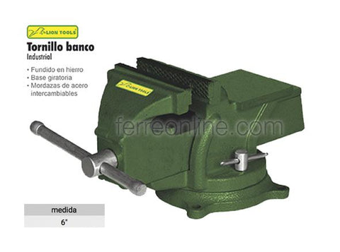 TORNILLO DE BANCO 6" INDUSTRIAL LION TOOLS 7410