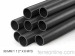 TUBO ACERO NEGRO C-40 38MM 1 1/2" X 6.4MTS SOLD. (SIN COST.)
