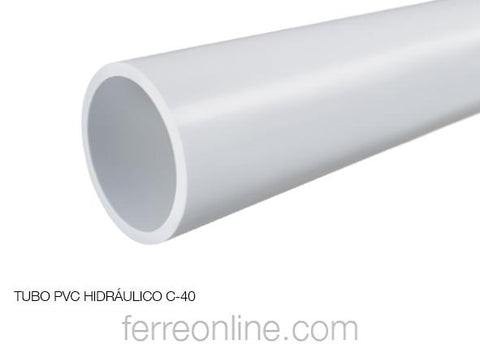 TUBO PVC HIDRAULICO C-40 50MM 2" CRESCO (TRAMO DE 6 METROS)