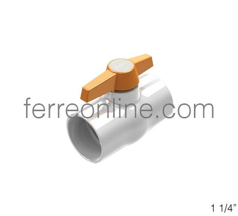VALVULA DE ESFERA PVC CEM 1 1/2" PCP (150LBS)