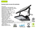 LUMINARIO SOLAR CON SENSOR DE MOVIMIENTO 6,000 LM 60 W LION TOOLS 2822