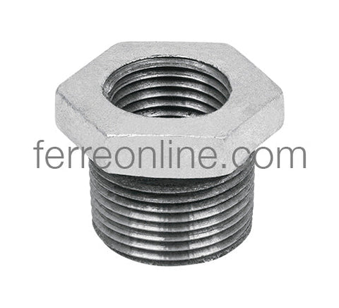 REDUCCION BUSH GALVANIZADO 13X06MM 1/2 X 1/4" ARX